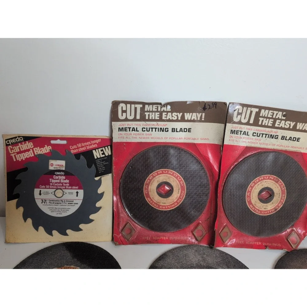 Huge Log Of Vtg Circular Saw Blades (38) Craftsman Clipper Skil Fire-tooth More!